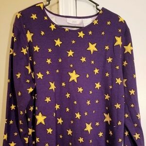 Long Sleeve Purple and Yellow Star Shirt